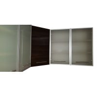 Bucatarie de Colt NIKA TAFLA LAKIER WENGE 220-200, FRONT MDF FURNIRUIT LACUIT, OUTLET